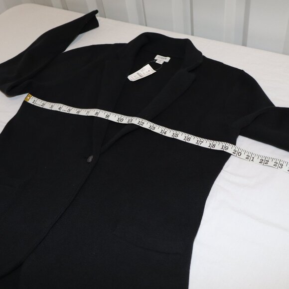 J. Crew Factory Womens Boyfriend Sweater Blazer Black Size Small One Button NWT - Picture 7 of 9